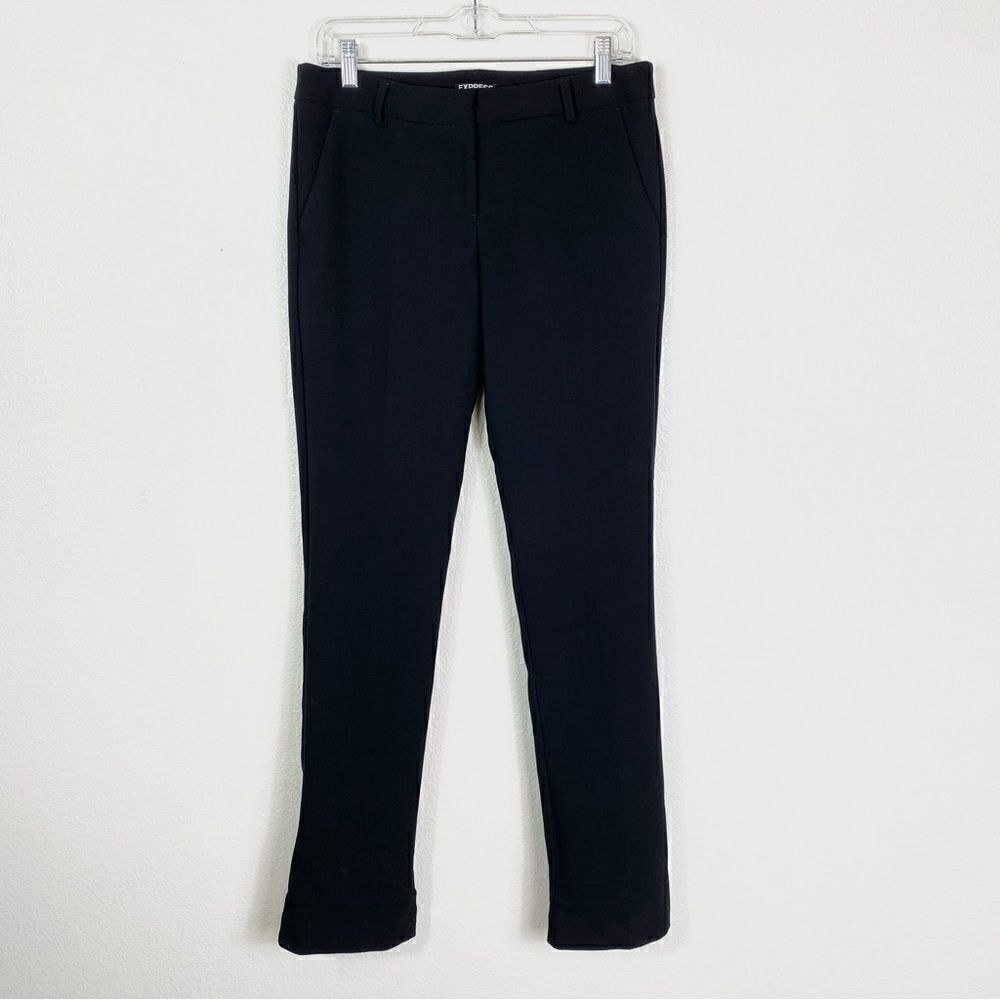 Express Black Slim Leg Low Rise Trouser Pants